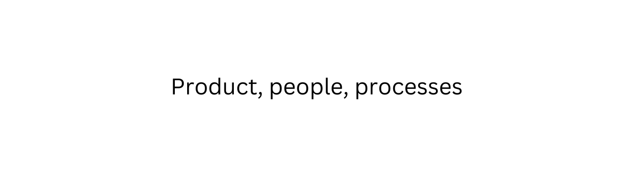 Product people processes